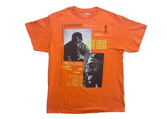 tupac t shirt orange