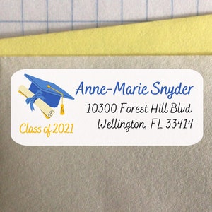 Graduation 2021 Return Address Labels Custom Address Labels | Etsy