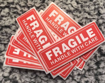 Fragile Sticker Etsy