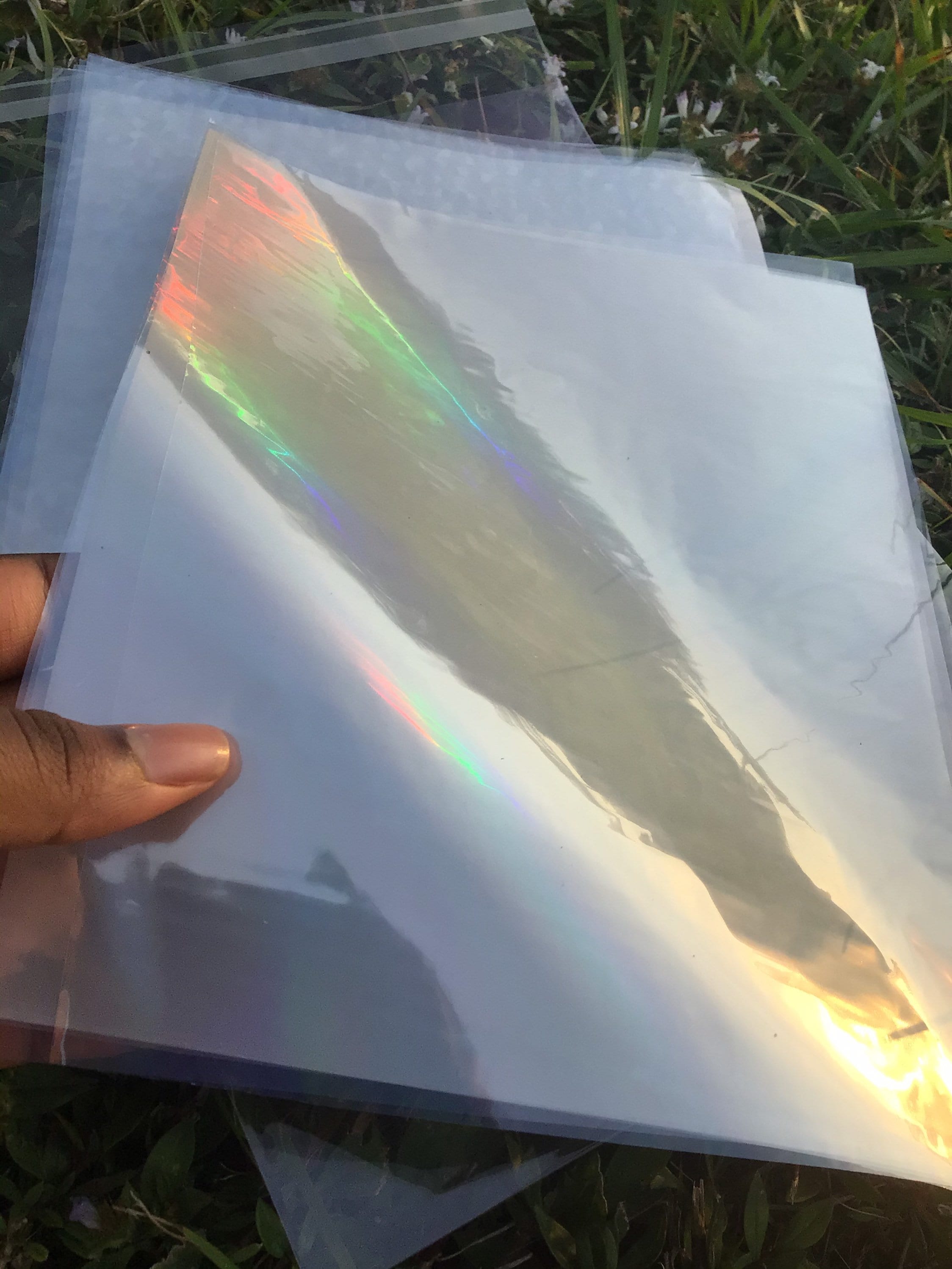 8 Sheets Holographic Sticker Overlay Holographic lamination Etsy