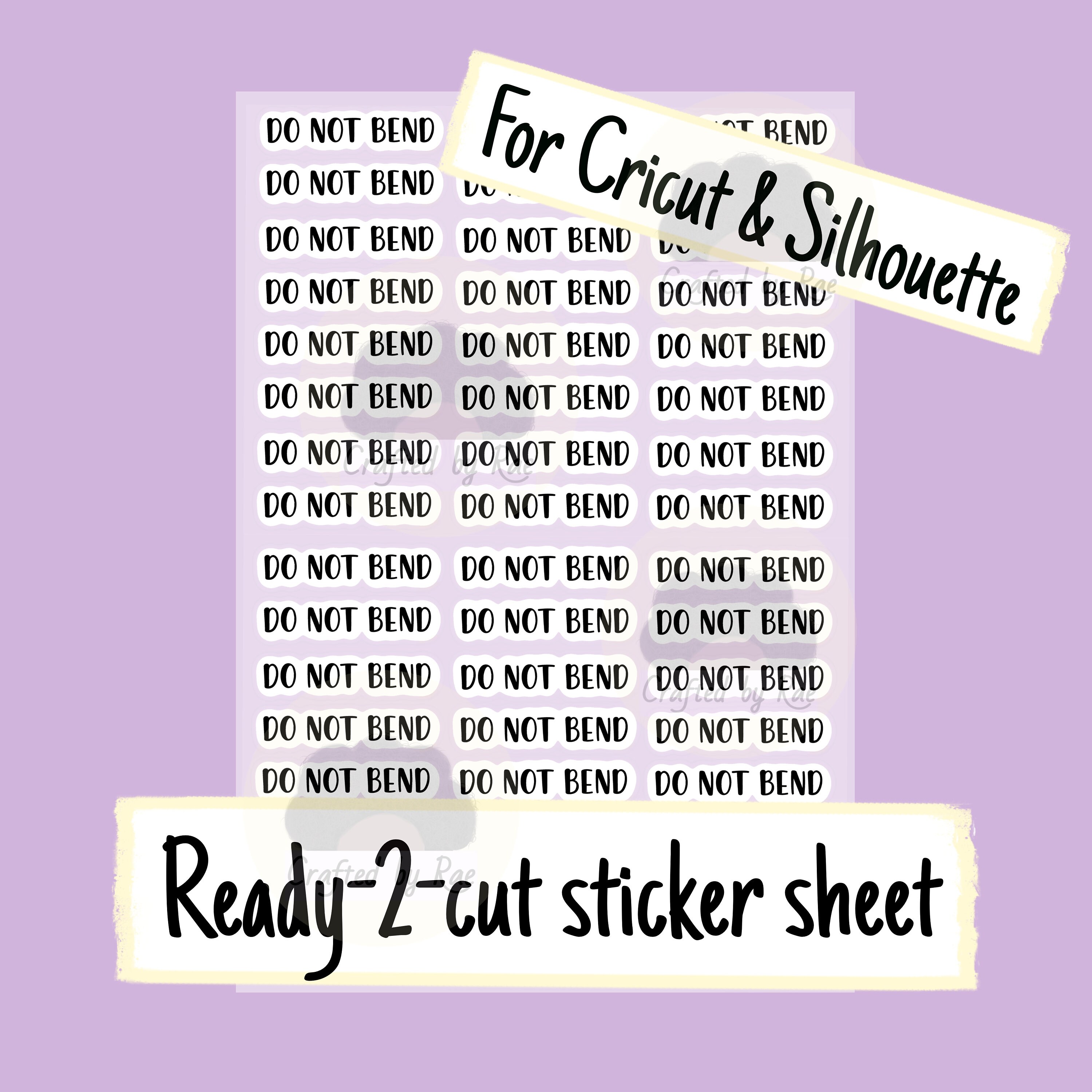 Do Not Bend Stickers printable stickers fragile do not bend Etsy