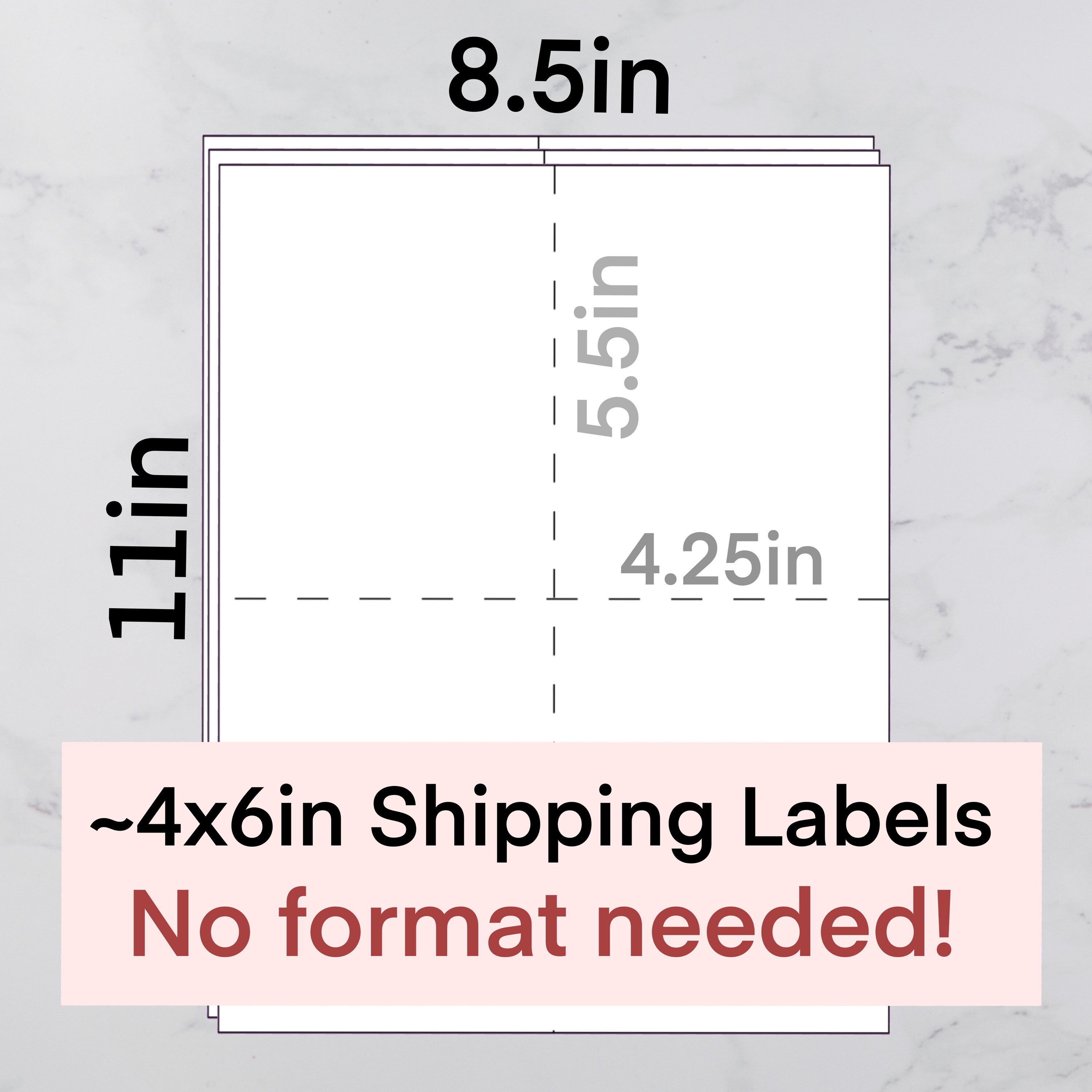 80 Shipping labels /inkjet or laser/ No format needed / Free Etsy