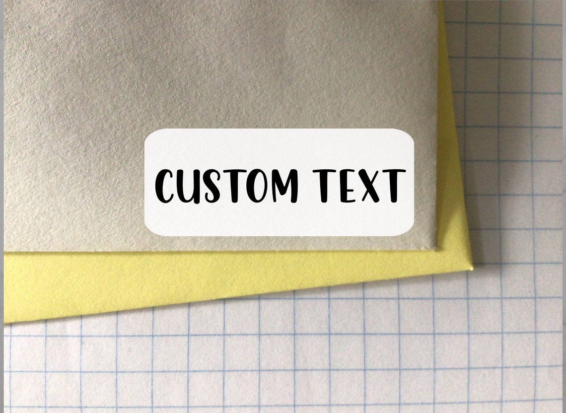 120 Text Labels Clear Name Labels Simple Text Labels Etsy