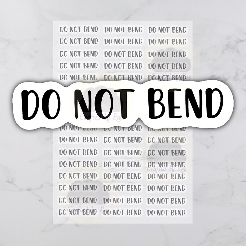 Do Not Bend Stickers Printable Stickers Fragile Do Not Bend | Etsy