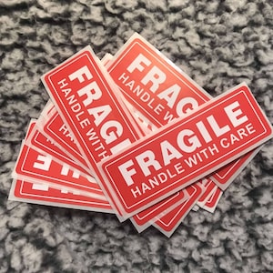 Fragile Stickers - Etsy