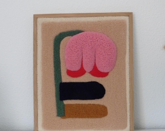 Kunstmuurschildering tufté "Fleur Matisse" – Décoration textile moderne