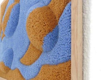 Handgemaakte wollen wanddecoratie: decor Franse Rivièra kust