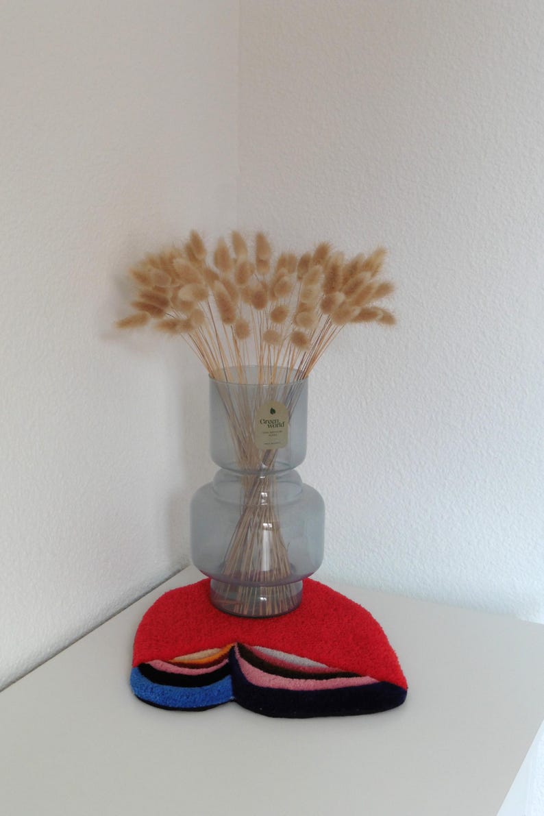 Coeur Arty - Mini Tapis Design en Laine - Dessous de Vase Contemporain afbeelding 5