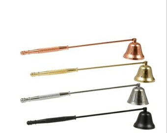 Candle Snuffer Candle Extinguisher Snuffer Accessory Metal Candlesnuffers with Long Handle for Putting Out Candles Extinguish Nest Flame Scented Candles Aromatherapy Candles Jar Candles Rose Gold