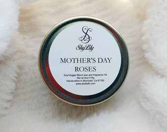 Roses, Fresh Cut Roses, Mother's Day scented candle