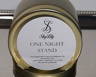 One Night Stand, Scented candles, Sexy scented candles, Adult theme candles, Soy candles, Soy wax scented candle, 6oz candles