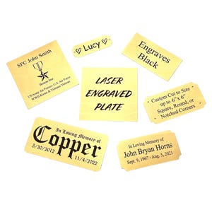 a couple of tags that are on top of a table