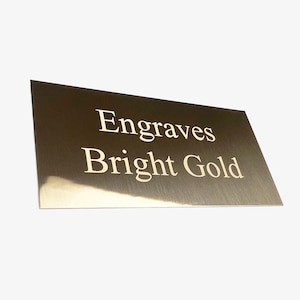Engraved Urn Plate, 4&quot;x2&quot; Bright Brass Plate, Personalized Metal Plate, Engraved Plaque, Engraved Trophy Plate