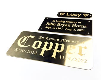 Gold Brass Engraved Plate Engraving Customized Metal Name Plate Engraved Gold Plate Engraved Memorial Gift Personalized Sign Custom Label