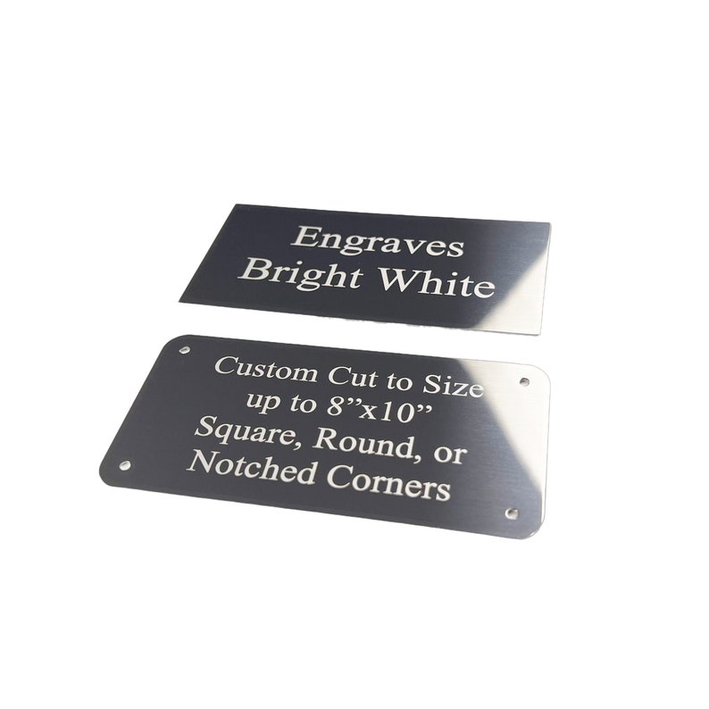 Engraved Silver Plate, Silver Urn Plaque, Bright Silver Aluminum Plaque Engraving