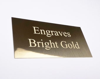 4"x2" Engraved Bright Brass Plate, Personalized Metal Plate, Engraved Plaque, Engraved Trophy Plate