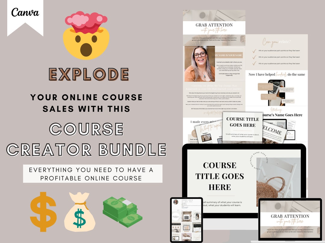 Course Creator Template Bundle Teachable Course Template Course Course Creator Template Bundle Teachable Course Template Course