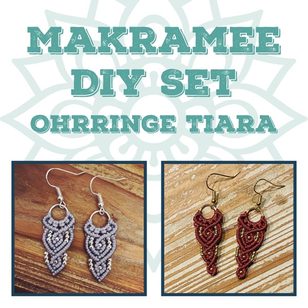 Makramee Anleitung für Ohrringe | DIY Set| Schmuckherstellung | Kreativset | Bastelset | DIY Kit | Makramee Ohrringe