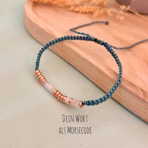 Custom Morsecode-Armband mit Edelsteinen | Persönliches Geschenk für Paare | personalisierter Schmuck mit geheimer Nachricht