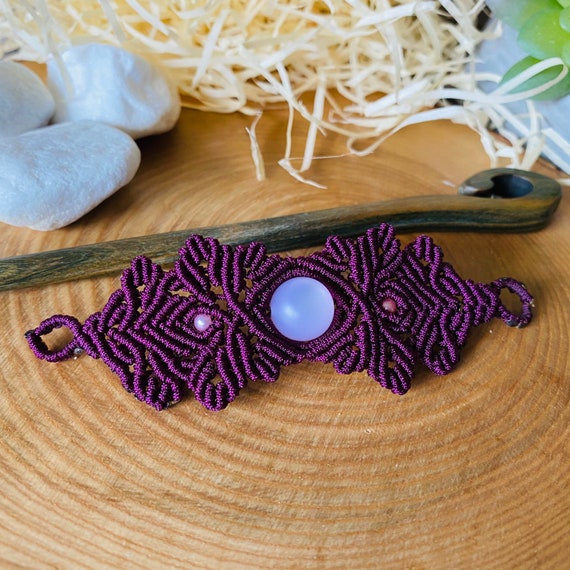 Macram Hair Jewelry daliah With Polaris Pearl With Color
