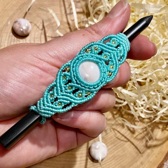 Handmade Macrame Hair Piece Handmade Macrame hair clip. Dm or WhatsApp for more  main image 4