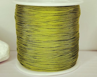 Fil de nylon, ficelle, cordon, ruban pour macramé | 5 mètres | 0,8 mm - 1 mm | Fil artisanal | Fabrication de bijoux | Bande de macramé