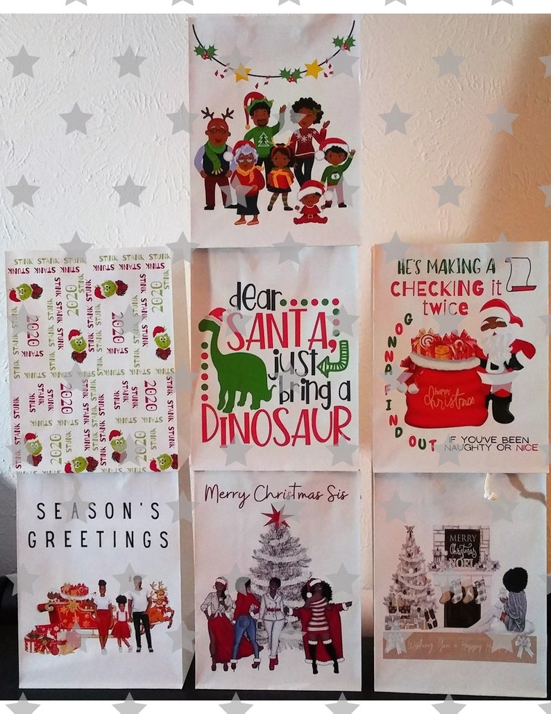 African American Gift Bag Black Gift Bags Christmas Gifts Etsy