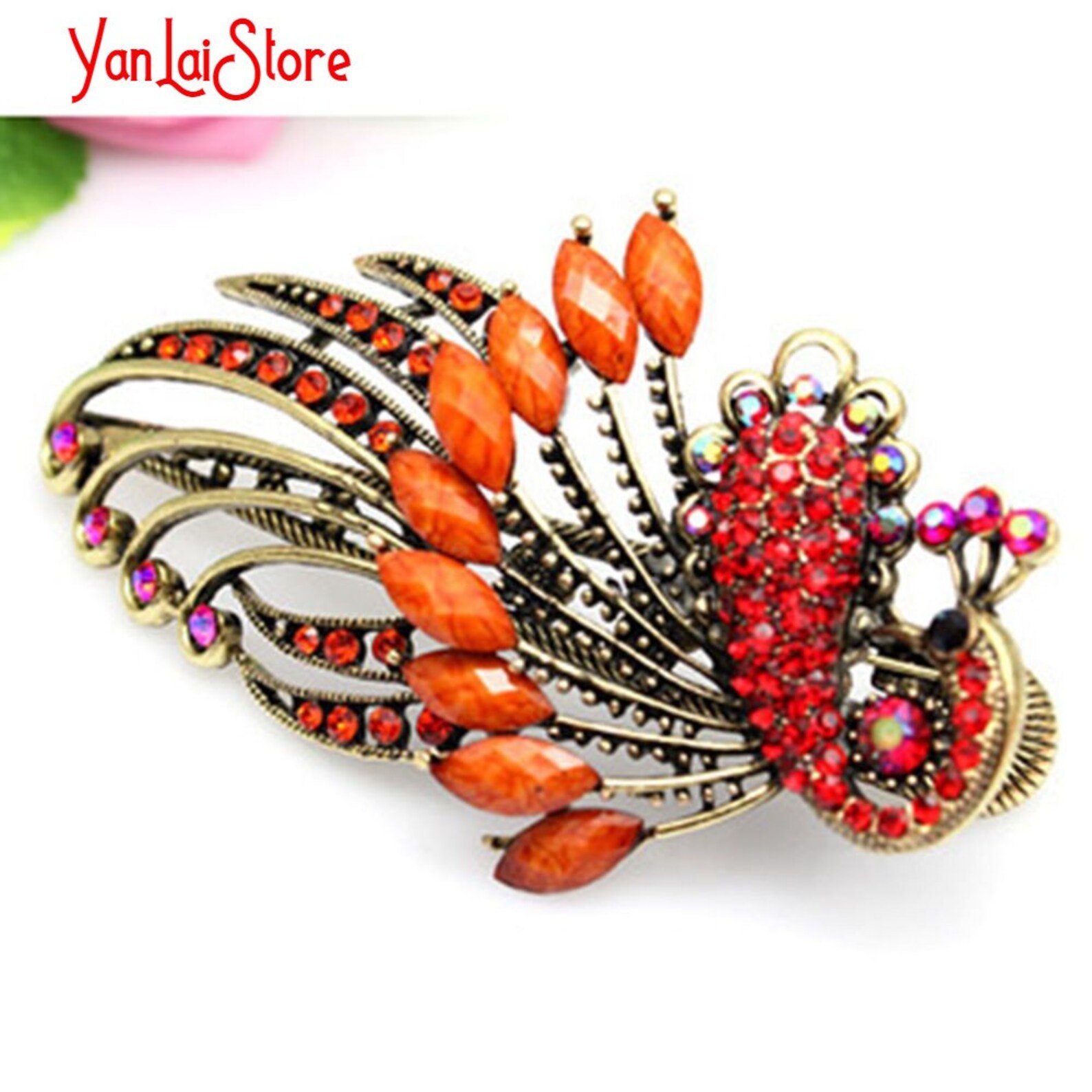 Women Fashion Large Fancy Rhinestones Hair Claw Clips Hair Etsy