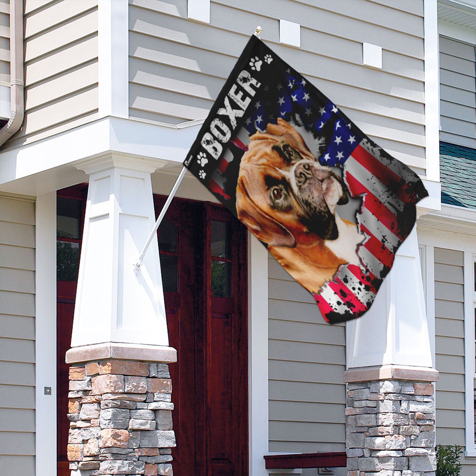 Boxer Dog Flag 364 Polyester Flag Custom Flag Garden Decor Etsy
