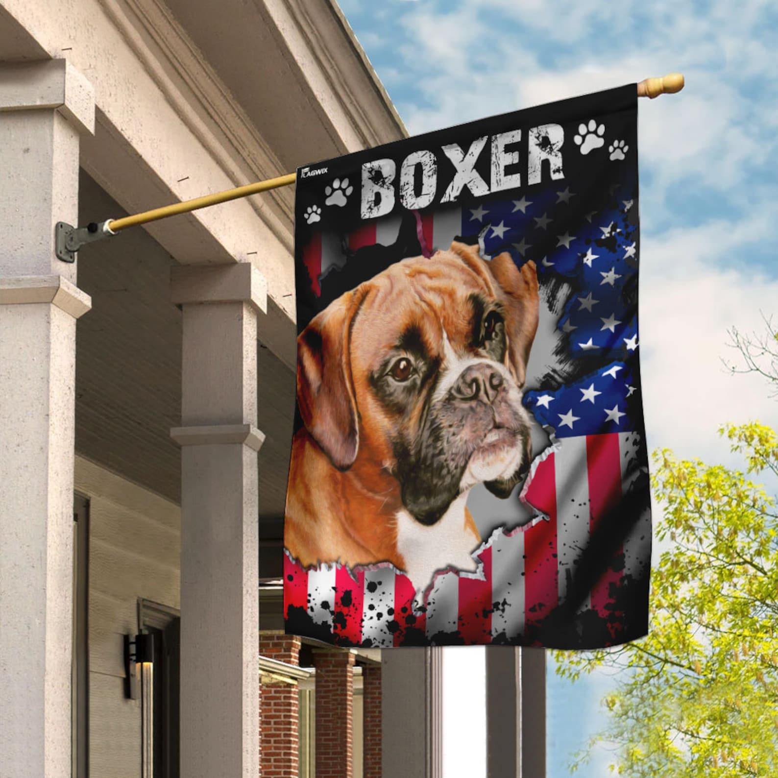 Boxer Dog Flag 364 Polyester Flag Custom Flag Garden Decor Etsy