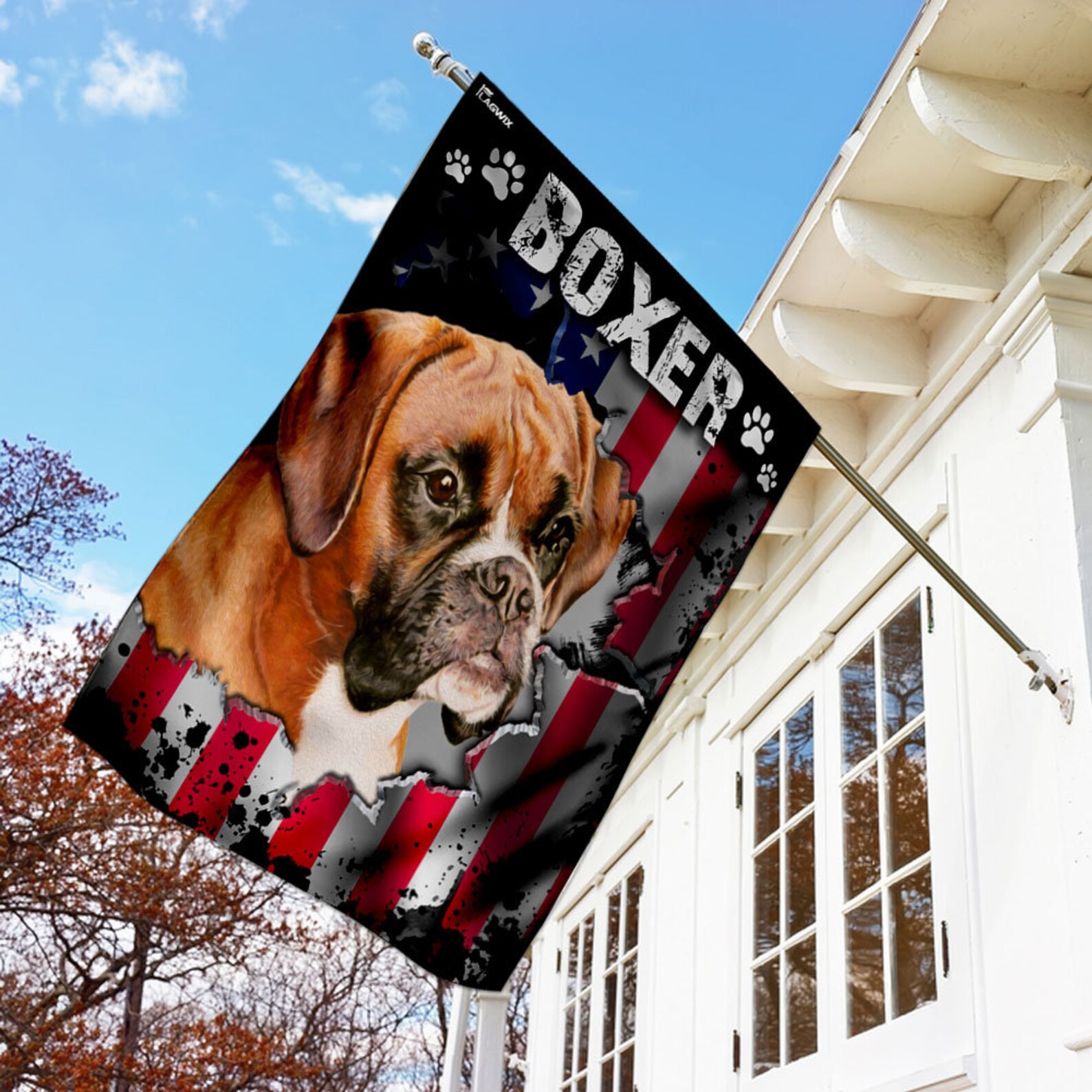 Boxer Dog Flag 364 Polyester Flag Custom Flag Garden Decor Etsy