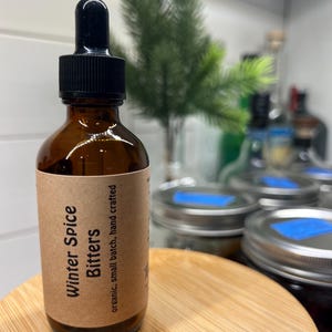 Winter Spice Bitters | Holiday Cocktail Bitters | Spiced Bitters for Whiskey | Rum Mixer | Festive Drink Ingredient | Organic