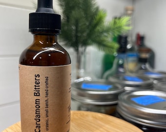 Cardamom Cocktail Bitters: Organic Warm Spiced Whiskey Drink Mixer