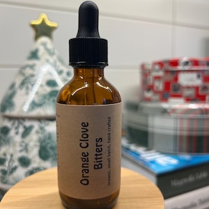 Orange Clove Bitters | Spiced Citrus Bitters | Old Fashioned Mixer | Whiskey & Rum Bitters | Holiday Drink Ingredient | Organic