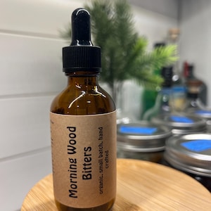Morning Wood Bitters | Earthy Cocktail Bitters | Whiskey & Amaro Mixer | Warm Fall Drink Bitters | Unique Bar Gift | Organic