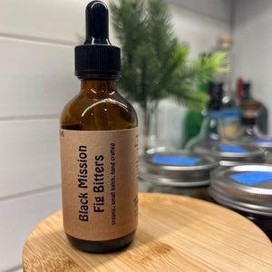 Black Mission Fig Bitters | Warm Bitters for Cocktails | Whiskey Bitters | Fall Drink Mixer | Old Fashioned | Manhattans | Organic