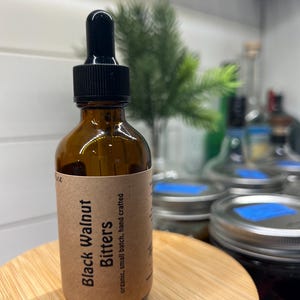 Black Walnut Bitters | Nutty Cocktail Bitters | Whiskey Bitters | Bourbon Mixer | Fall & Winter Drink Gift | Organic