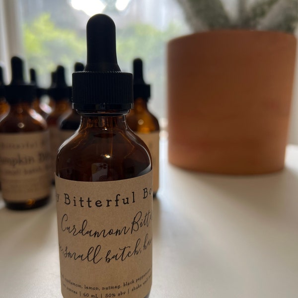 Cardamom Bitters || Organic Herbal Bitters || Digestive Bitters || Healthy Body || Cocktail Bitters || Old Fashioned || Bourbon || Mixer