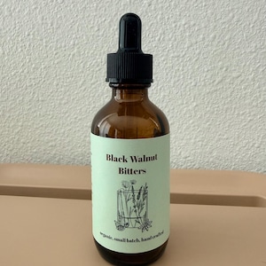 Black Walnut Cocktail Bitters: Organic Bourbon/Whiskey Drink Mixer