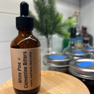 White Pine and Clementine Bitters | Winter Citrus Bitters | Gin & Vodka Mixer | Bright Seasonal Bitters | Craft Bar Gift | Organic