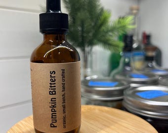 Pumpkin Cocktail Bitters: Organic Warm Spiced Fall, Holiday Drink Mixer