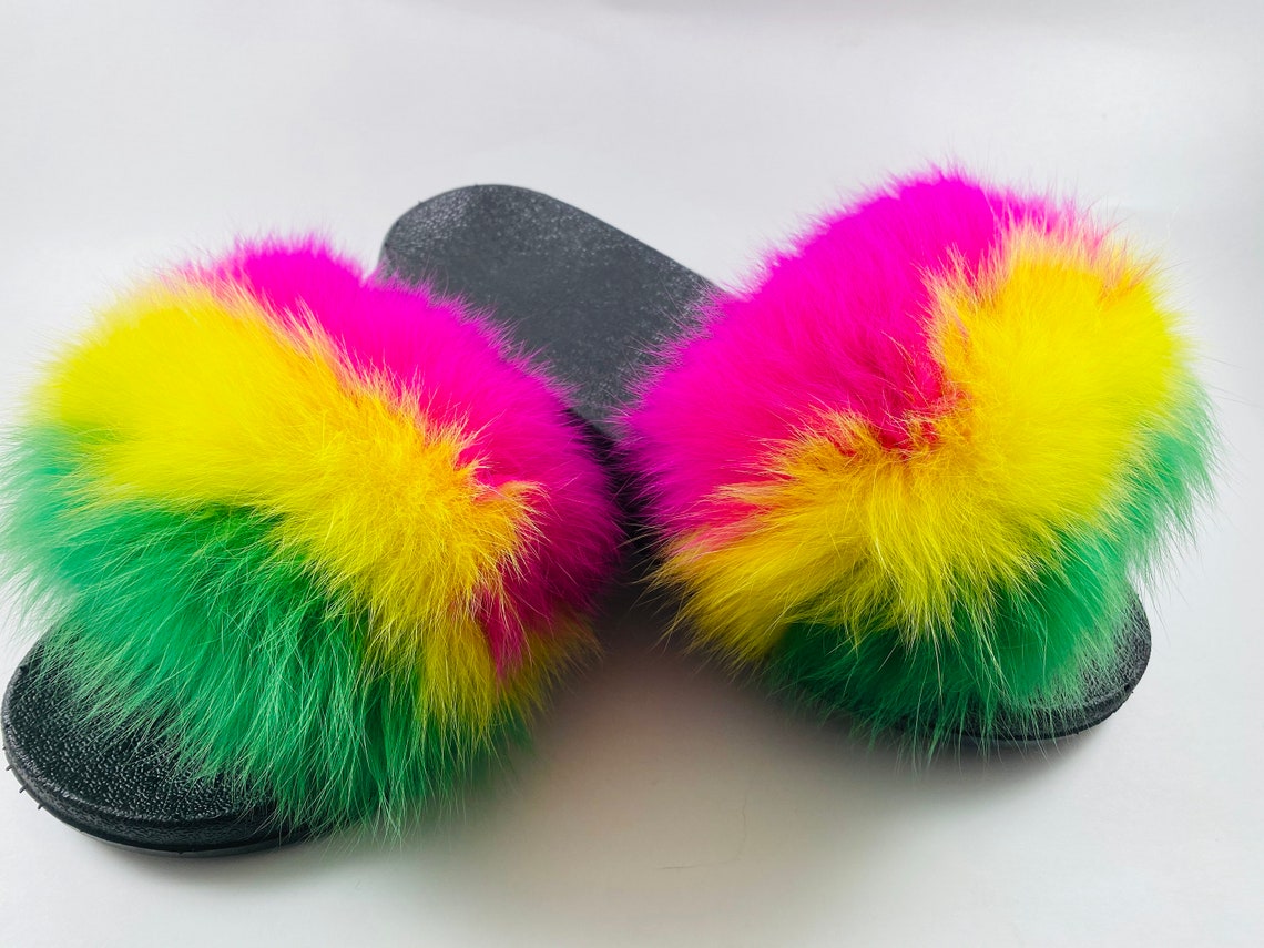 Furry Sandals/slides - Etsy