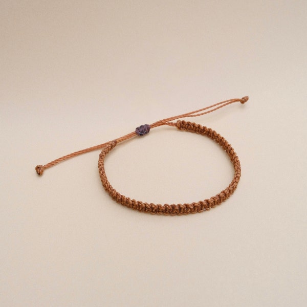 Redwood Handwoven Bracelet - bracelet for men - natural colors - handmade - thread bracelet.