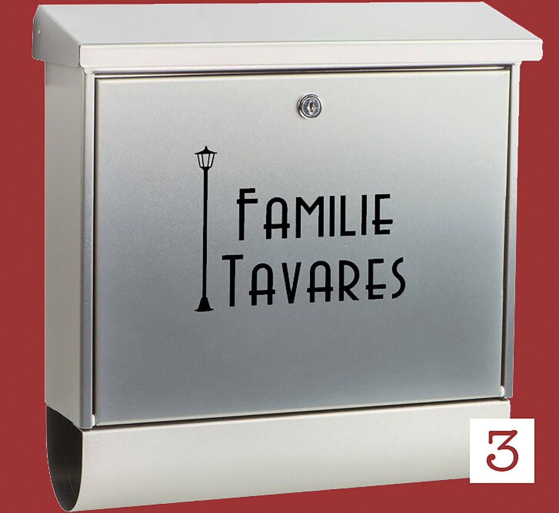 Letterbox Name Plate Personalized Small Size Decal Vinyl Etsy