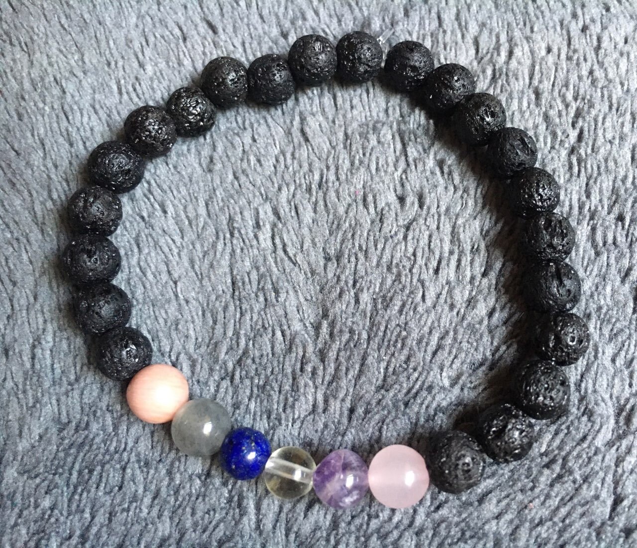 Depression healing bracelet with 6 MM natural crystals Etsy