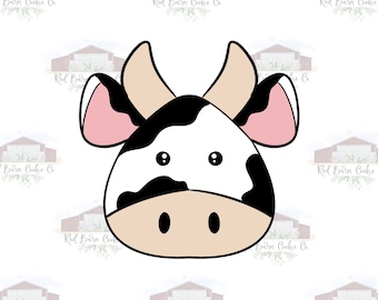 3" Cow Cookie Cutter Digital STL Download