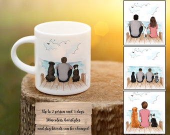 Family With Dogs Mug - Life Is Better With Dogs - Personalized Mug, Best Gift For Dog Lovers, Custom Dogs On Mug