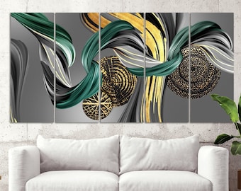 Abstract wall art picture frames Modern home wall decor Multi panel abstract canvas painting Extra large wall art