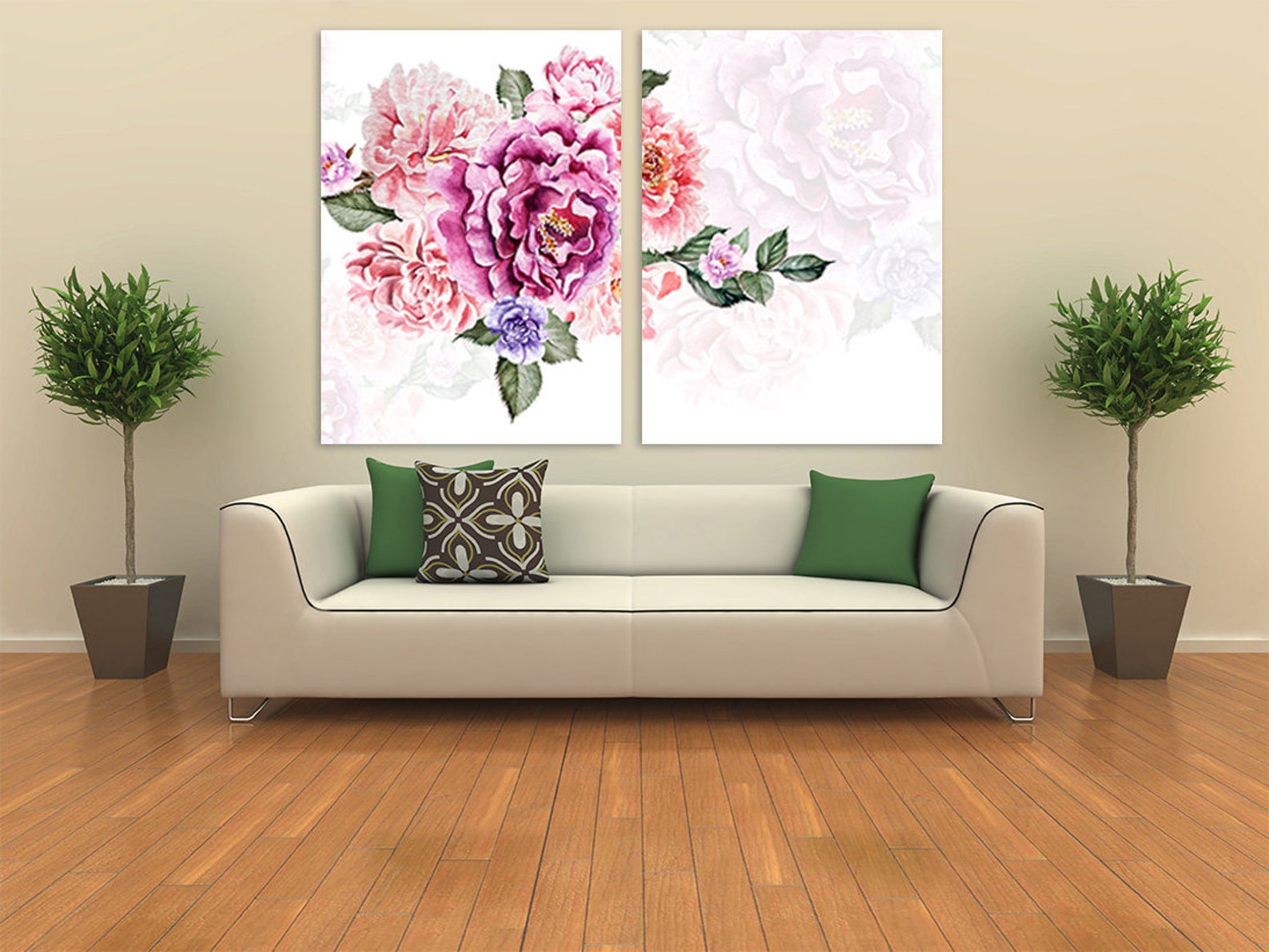 Wall Art Boho Flowers Botanical Paintings Flowers Wall Art - Etsy UK