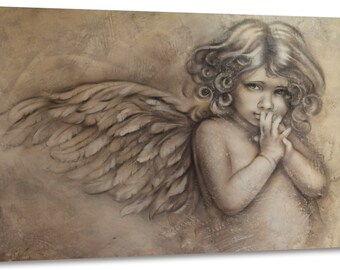 Angel Canvas Wall Art: Religious Home Decor